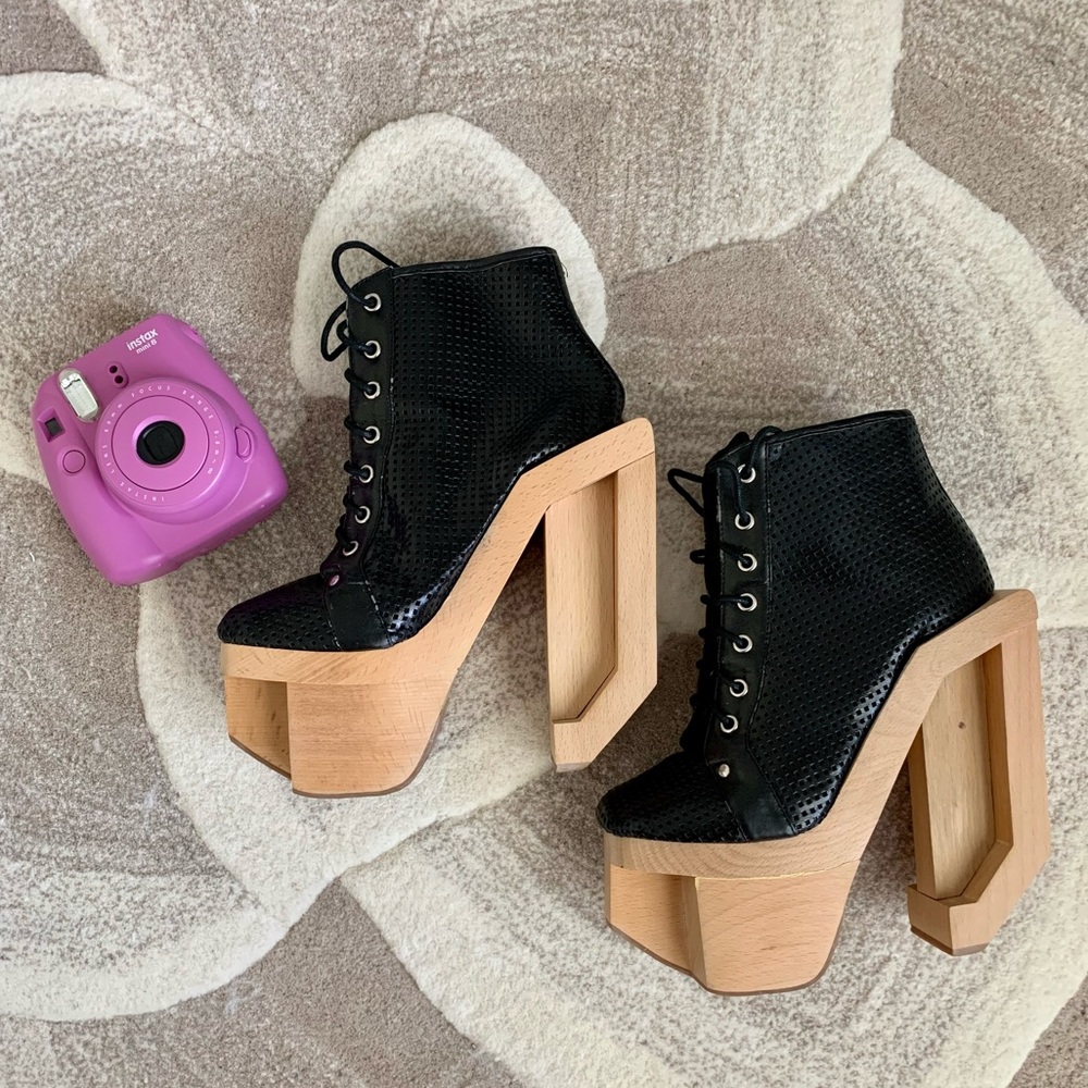 Black Platform Ankle Boots
